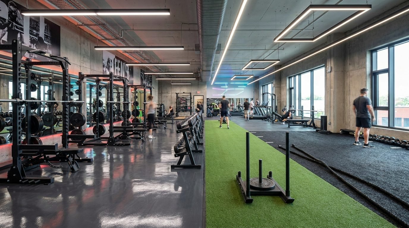 Gym & Fitness Facility flooring project in Jupiter Florida
